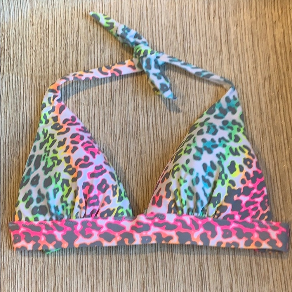 Victoria Secret Multicolor Animal Print Bikini Top